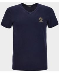 Versace - Apos;S Logo V-Neck T-Shirt - Lyst