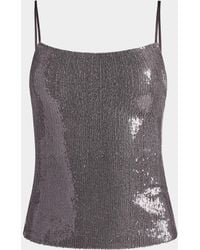 Kate Barton - Scoop-Neck Sequin Tank - Lyst