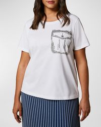 Marina Rinaldi - Plus Size Caccia Rhinestone Jersey T-Shirt - Lyst