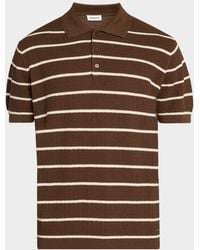 Jonathan Simkhai - Apos;S Calum Cotton And Silk Stripe Knit Polo Shirt - Lyst