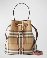 Burberry - Mini Tb Canvas Bucket Bag - Lyst