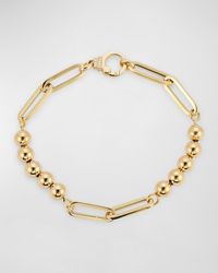 Sorellina - 18K Beads And Oval Link Bracelet With Gh-Si Diamonds - Lyst
