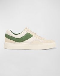 Vince - Warren Retro Leather And Suede Low-top Sneakers - Lyst