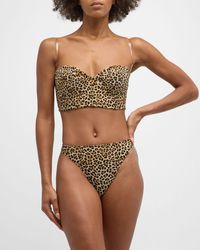 Norma Kamali - Luca Leopard-Print Bikini Bottoms - Lyst