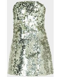 Alice + Olivia - Velia Sequined Strapless Mini Dress - Lyst