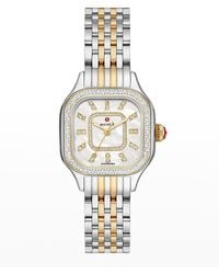 Michele - Meggie Diamond Bezel And Mother-of-pearl Watch, Two-tone - Lyst