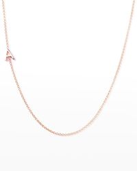 Maya Brenner - 14K Rose Mini Letter Necklace - Lyst