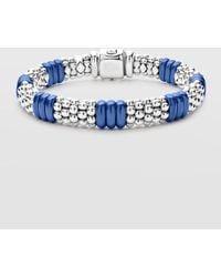 Lagos - Blue Caviar Ultramarine Ceramic 7 By 3 Stations 9mm Rope Bracelet - Lyst