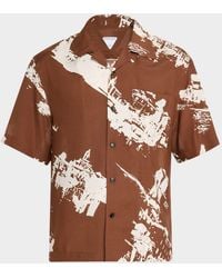 Bottega Veneta Apos;S Boucle Triangle Pocket Short-Sleeve Shirt in
