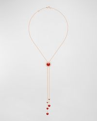 Piaget - Possesion 18k Rose Gold Carnelian Pendant Necklace - Lyst