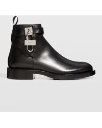 Givenchy - Padlock Leather Ankle Boots - Lyst