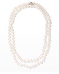 Assael - 36" Akoya Cultured 8mm Pearl Necklace With White Gold Clasp - Lyst