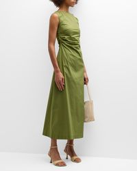 Wynn Hamlyn - Monica High-Neck Gathered A-Line Maxi Dress - Lyst
