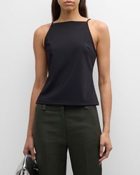 Theory - Ponte Square-Neck Tank Top - Lyst