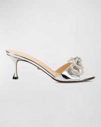 Mach & Mach - Double Bow Patent Leather Mule Pumps - Lyst