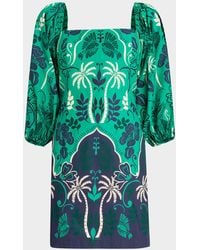 Cara Cara - Montauk Puff-Sleeve Cotton Poplin Mini Dress - Lyst