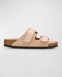 Birkenstock - Uji Leather Dual-Grip Slide Sandals - Lyst