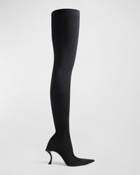 Balenciaga - Hourglass 100Mm Over-The-Knee Boots - Lyst
