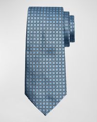 Emporio Armani - Geometric Jacquard Silk Tie - Lyst