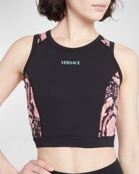 Versace - Barocco Gym Sports Bra - Lyst
