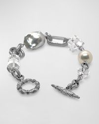 Stephen Dweck - Natural Quartz And Baroque Pearl Bracelet In Sterling Silver - Lyst