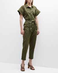 Veronica Beard - Eakin Jumpsuit In Army Green - Lyst