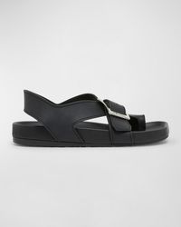 Loewe - Ease Leather Toe-Ring Comfort Sandals - Lyst