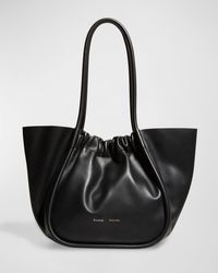 Proenza Schouler - Large Ruched Smooth Leather Tote Bag - Lyst