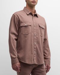 FRAME - Fashion Denim Button-Down Shirt - Lyst