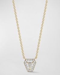 WALTERS FAITH - 18k Gold Keynes Shield Diamond Pendant Necklace - Lyst