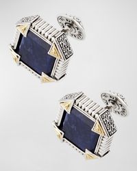 Konstantino - Silver 18k Gold Cuff Links With Sodalite - Lyst