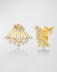 Graziela Gems - 18k Yellow Gold Acai Diamond Earrings - Lyst