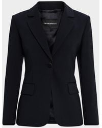 Emporio Armani - Single-Button Cutaway Blazer - Lyst