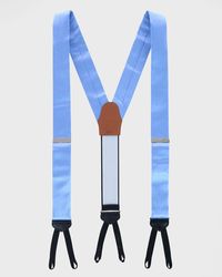 Trafalgar - Sutton Solid Silk Suspender Braces - Lyst