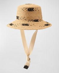 Helen Kaminski - Contrasting Wide Braided Bucket Hat - Lyst