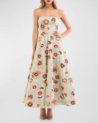 HELSI - Celine Strapless Floral Sequin A-Line Gown - Lyst