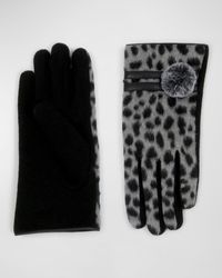 Pia Rossini - Pauline Leopard-Print Gloves - Lyst