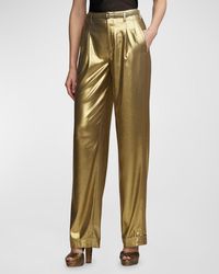 Ralph Lauren Collection - Stamford Foiled Georgette Pants - Lyst