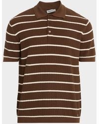 Jonathan Simkhai - Apos;S Calum Cotton And Silk Stripe Knit Polo Shirt - Lyst