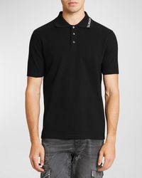 Balmain - Polo Shirt With Collar Logo - Lyst