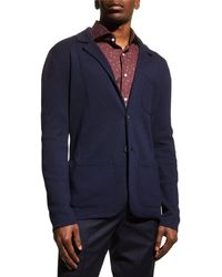 Isaia - Wool-Blend Sweater Jacket - Lyst