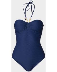 Shoshanna - Cinched One-Piece Swimsuit - Lyst