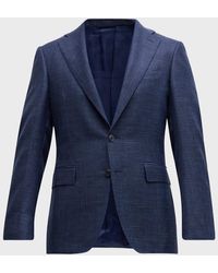 Canali - Textured Wool-Blend Blazer - Lyst
