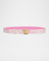 Versace - Underwater Barocco Leather Belt - Lyst