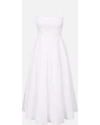 STAUD - Wylie Paneled Midi Dress - Lyst