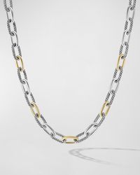 David Yurman - Dy Madison Chain Necklace In Silver With 18k Gold, 11mm, 20"l - Lyst