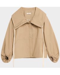 Co. - Rolled Llar Tton Twill Oversized Jacket - Lyst
