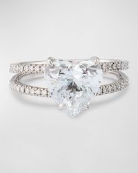 Neiman Marcus - Lab Grown Diamond 18K Heart Ring, 3.31 Tcw, Size 6 - Lyst