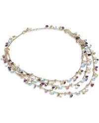 Marco Bicego - 18k Yellow Gold Three-strand Amethyst Paradise Necklace - Lyst