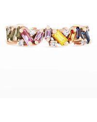 Suzanne Kalan - Pastel Sapphire Frenzy Half-band Ring Size 4-8 - Lyst